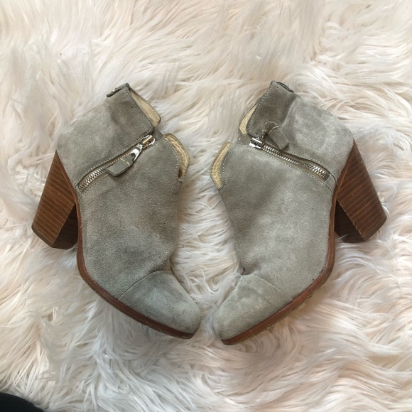 Rag & Bone Margot Grey Suede Zipper Bootie Sz 35 - Picture 2 of 10